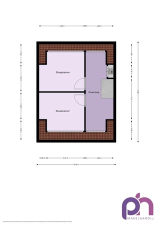 Floorplan - W. Vrijlandtstraat 9, 3262 GN Oud-Beijerland